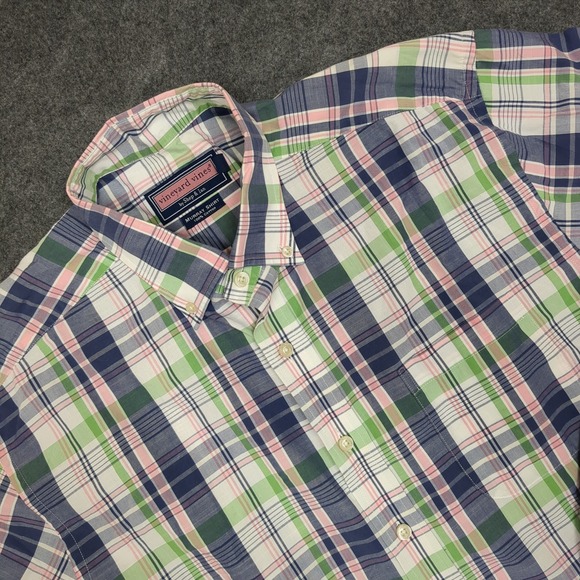 Vineyard Vines Other - Vineyard‎ Vines Murray Shirt Mens L Plaid Button Down 100% Cotton Long Sleeve